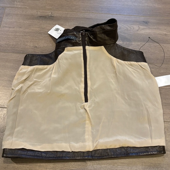 Zeynep Arcay Twisted Cut-Out Leather Mini Skirt - Picture 7 of 10